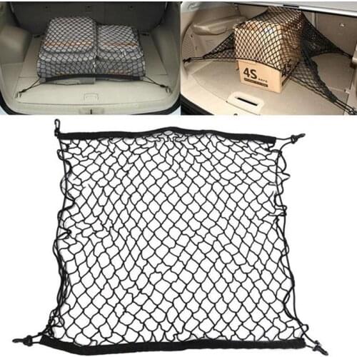 70*70Cm Universal Car Net Holder Trunk Rear Cargo Organizer Storage Elastic Mesh