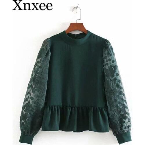 Блузки с воротником стойка Xnxee China At AliExpress