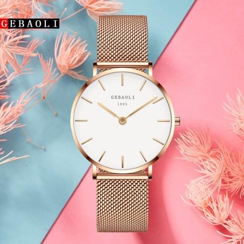 Japan Quartz Movement High Quality 36mm Women Stainless Steel Mesh Rose Gold Waterproof Ladies Watch Dropshipping Hour FD3266