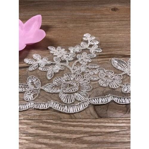 1yard European Rice White Car Bone Lace Fabric DIY Handmade Wedding Veil Ornaments Lace Accessories Wide 11cm