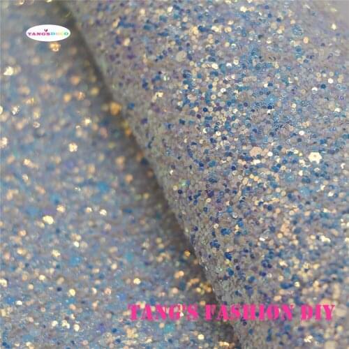 10pcs--20X22CM DIY Hair Bow Material Shinny Chunky Glitter PU Synthetic Faux Leather