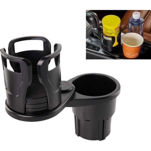 2 In 1 Vehicle-mounted Slip-proof Cup Holder 360 Degree Rotating Water Car Cup Holder Multifunctional Dual Houder Auto Accessory