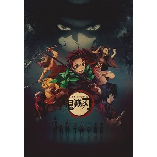 Anime Kraft Sea Demon Slayer: Kimetsu no Yaiba F newspaper room decoration painting wall sticker home painting picture
