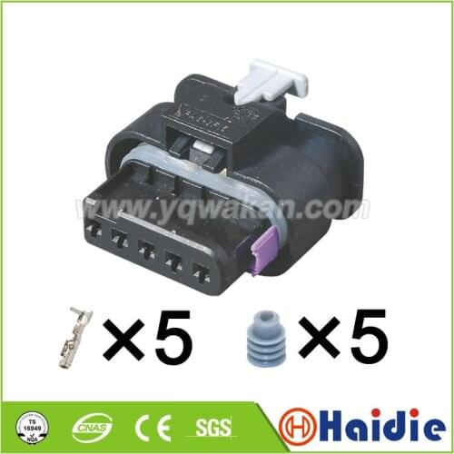 Free shipping 2set 5pin 1.2mm VW Air Flowmeter Plug wire harness cable connector 1-1718806-1