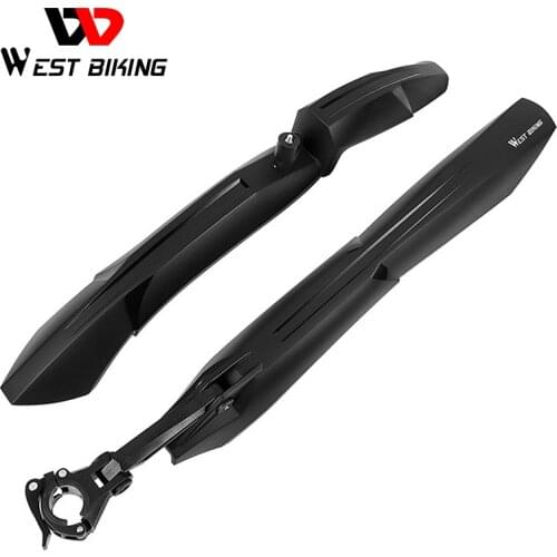 WEST BIKING Quick Release Mountain Bike Fenders 2PCS Front Rear Cycling Bike Mudguard Wing 24 26 27.5 29 inch MTB Bicycle Fender