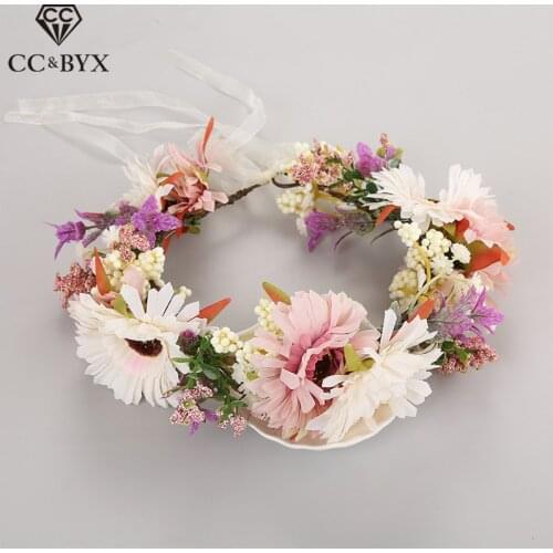 CC Wreath Tiara Crown Hairband Forest Style Party Engagement Wedding Hair Accessories For Bridal Beach Fashion Jewelry Gift at39