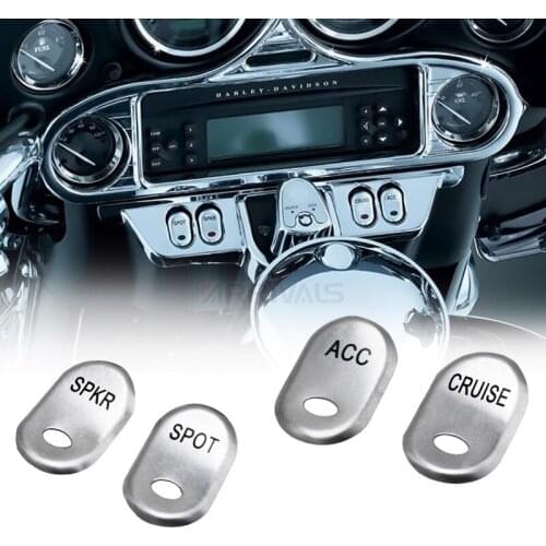 Motorcycle Switch Covers Rocker Switch Covers Buttons Cap Kit For Harley Touring FLHT FLTRSE