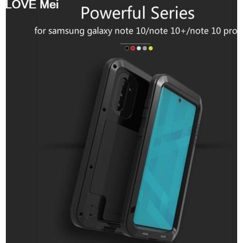 Love Mei Powerful Case For Samsung Galaxy Note 10 Shockproof Metal Aluminum Case Cover For Samsung Galaxy Note 10 Plus/Note 10