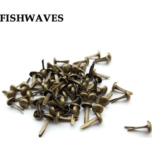 FISHWAVES 100pcs Bronze Vintage Metal Brads Diy Photo Album And Crafts Decoration Embellishment Scrapbooking Brads Accessories