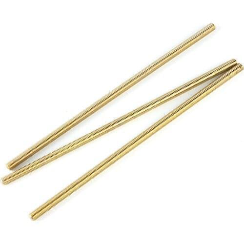 M2M2.5M3M5M6M8M10M12M14M16-M20 Brass Full Threaded Rod Solid Stud Metric Bolt Length 250mm For Electronic & Mechanical Equipment