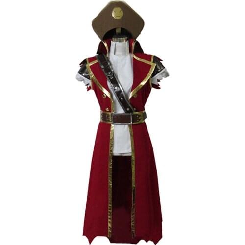 2018 LOL Gangplank Cosplay Costume Full Set With Hat and Gloves