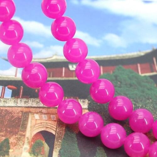 ! Rose red chalcedony round loose bead 10mm stone beads 15" DIY design fit jewelry making bracelet necklace