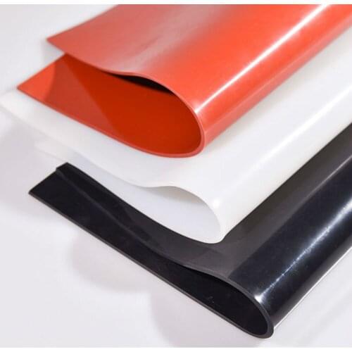 500 * 500mm black / red / white silicone rubber sheet high temperature resistance plate diy thermopolerace insulation