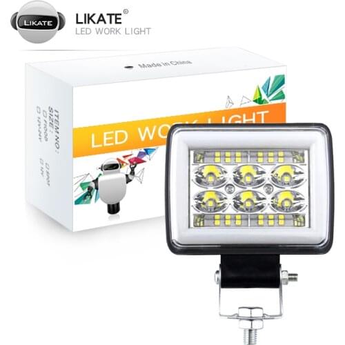 LKT Super Bright 54W Forklift Led Work Light 4 Inch Led Work Lamp For Excavator