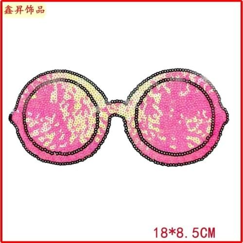 50pcs/Lot Embroidery Patches Letters Clothing Decoration Accessories Glasses Sequins Diy Iron Heat Transfer Applique Iron Ons