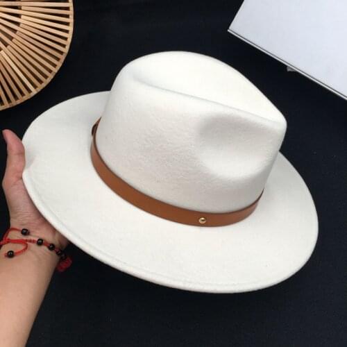 New winter web celebrity paragraph white wool felt hat of French style restoring ancient ways Fedoras