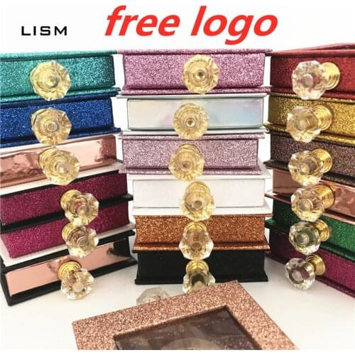 NEW wholesale Square lash box alse Eyelash packaging box fake 3d mink lashes boxes faux cils strip diamond magnetic case empty