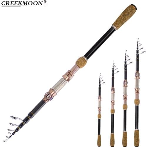 New Telescopic Fishing Lure Rod 1.8M 2.1M 2.4M 2.7M Carbon Fiber Cork Handle Spinning Rod Hard Casting Sea Fish Pole Tackle MH