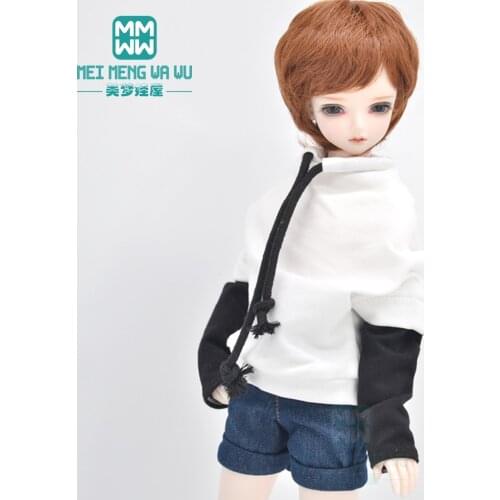 BJD dolls clothes fits 30-45cm 1/4 1/6 MSD MK YOSD doll fashion hoodies, denim skirts shorts sports shoes