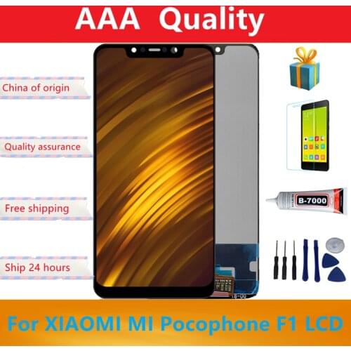Original Pocophone F1 Lcd display For Xiaomi Pocophone F1 Display Touch Screen Digitizer Assembly For Xiaomi PocophoneF1 LCD