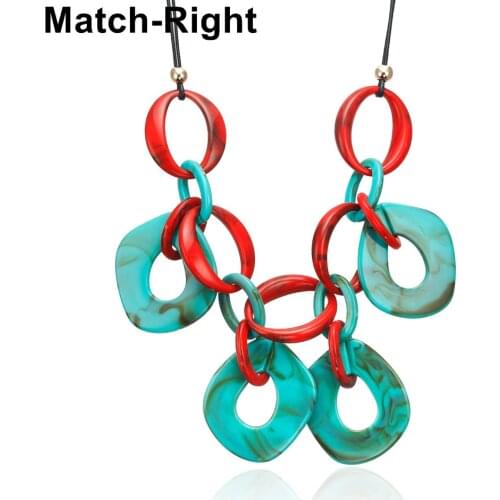 Match-Right Necklaces & Pendants Women/Statement/Acrylic/Big/Lady/Vintage/Choker Necklace Women Neck Pendants for Women NR174