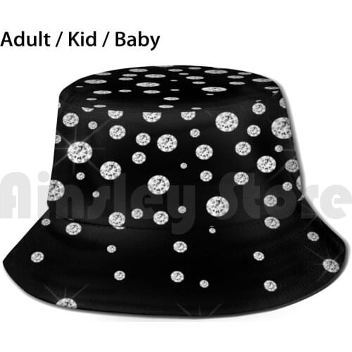 Diamond Confetti Bucket Hat Adult kid baby Beach Sun Hats Diamonds White Diamonds Diamonds Are Forever Forever Sparkle