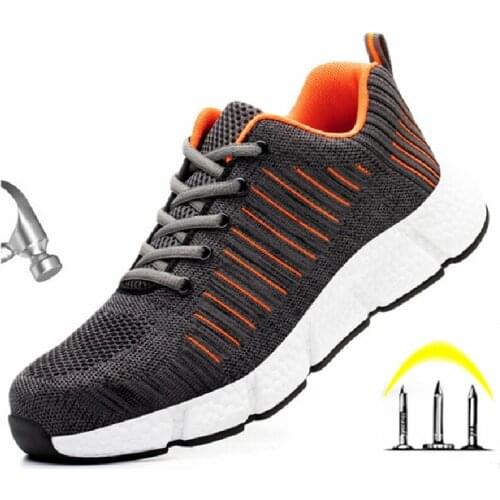 Steel Toe Cap Work Safety Shoes Mens Boots Outdoor SRC Non-slip Anti-static Work Boots Lightweight Breathable Men Sneakers