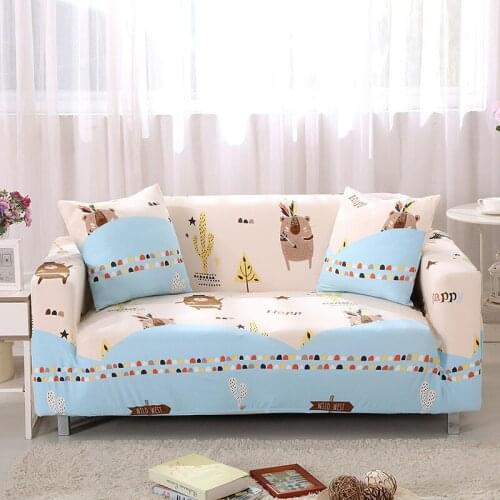 All-inclusive elastic sofa cover printed sofa cover double three-person combination sofa cushion summer sofa towel