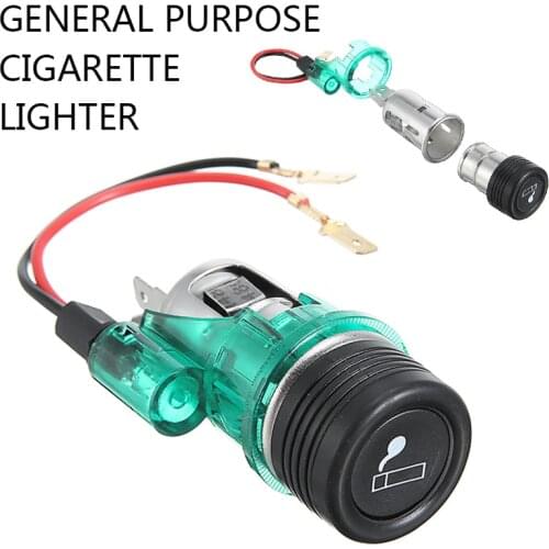 Universal 12V-24V Car Cigarette Lighter Socket Illuminated 20AMP Ignition Switch For Car Boat Track Lawn Mower