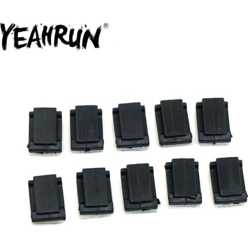 YEAHRUN Universal 10Pcs Black RC Car Lights Bucket Set Wiring Clips for 1/10 RC Model Parts Accessories