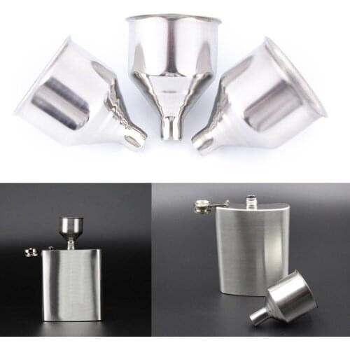 1pc Stainless Steel Funnel Kitchen Tool Oil Funnel For Laboratory Tools All Hip Flasks