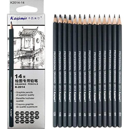 14pcs Professional Sketch Pencils Set 6H-12B Art Sketching Drawing Graphite Pencils for Artist Studens Adults creative pencils
