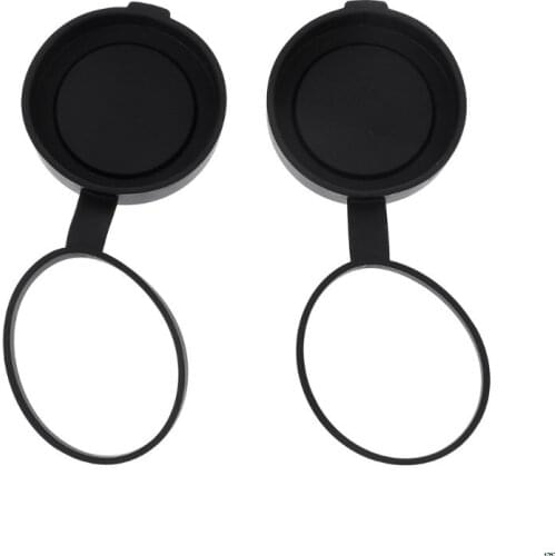 2 pieces Binoculars Protective Rubber Objective Lens Cap 42mm for Telescope with Outer Diameter 52-54mm