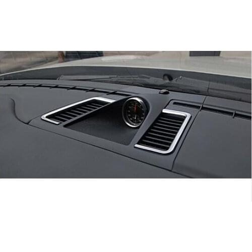 2pcs Metal Dashboard Middle Air Vent Outlet Cover Trim For Porsche Panamera (970) 10-15