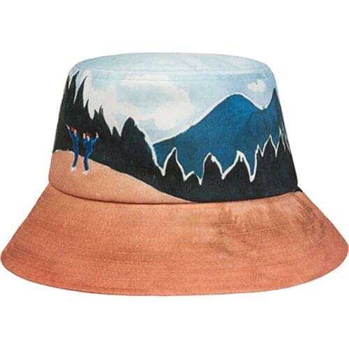 2018 YIZISToRE original casual creative bucket hats for girls and boys in SCENERY series 2(FUN KIK)