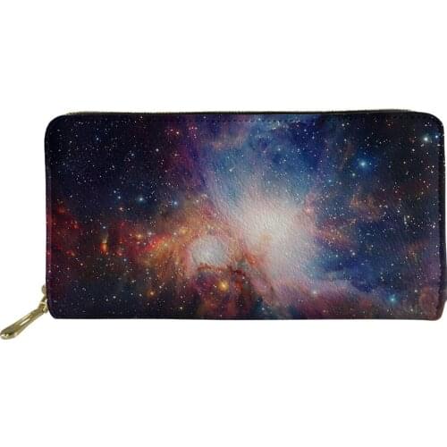 2020 New Fashion Lady Leather Wallet Starry Sky Printing Ladies Clutch Girl Credit Card Holder Money Bags Girl Bag