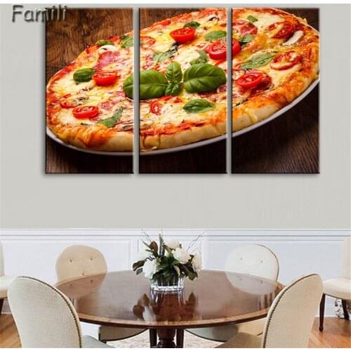 3pcs Home Decoration Print Poster Various Food Unframed Photo Wall Art Vegetables Fruit Bread Meat Pattern For Kitchen Wall Deco