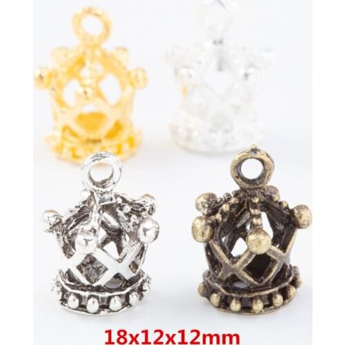 30 pieces of retro metal zinc alloy Crown pendant for DIY handmade jewelry necklace making 7723