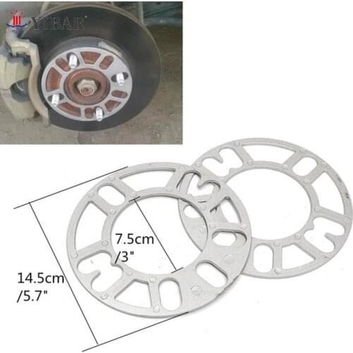 4PCS Universal 3mm Alloy Aluminum Car Wheel Spacers Shims Plate For 4&5 Studs Wheel