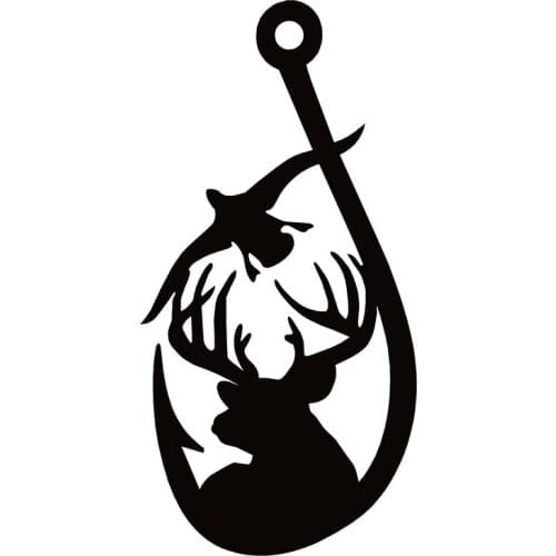 40623# Die-Cut Vinyl Decal Hook Duck Hunt Car Sticker Waterproof Auto Decors on Car Body Bumper Rear Window