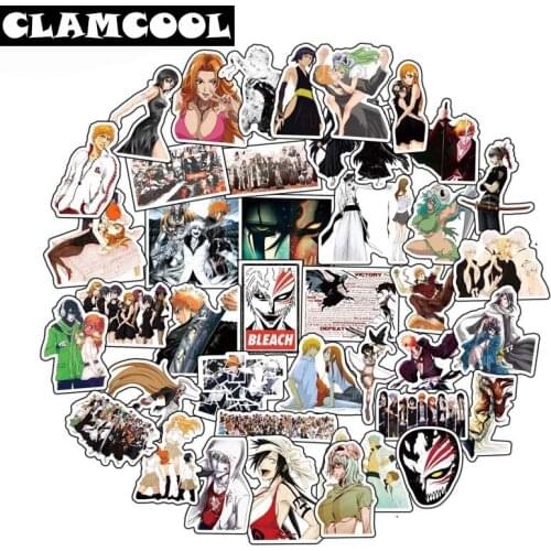 50Pcs Japanese Classic Animation BLEACH Death Forsuitcase Skateboard Guitar Motorcycle Wall Furniture Book Graffiti Stickers