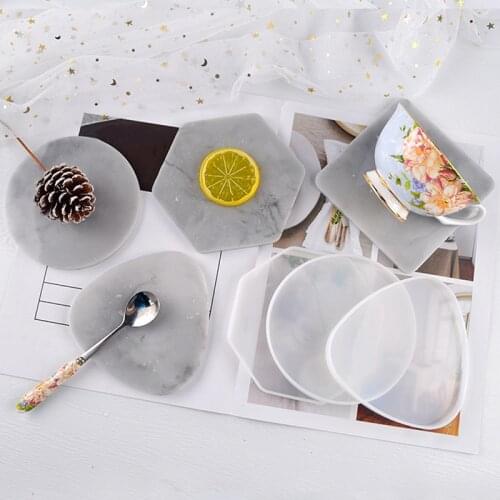 Large Irregular Round Coaster Mold Cup Mat Silicone Resin Mold Epoxy Resin Cement Casting Jewelry DIY Making Art Tools