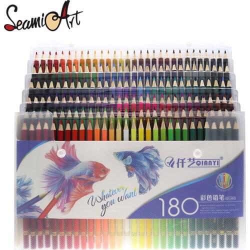 120/150/180Color Watercolro & Oil Color Pencils Wood Soft Color Pencil for Kids School Drawing Sketch Art Supplies