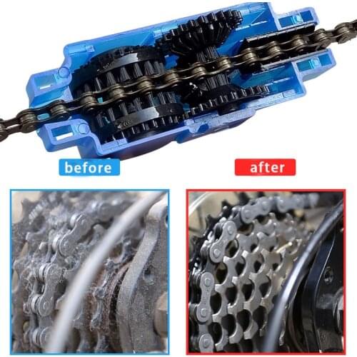 Mountain Bicycle Chain Cleaner Bike Repair Tool Kits Cleaning Kit Portable Bicycle Wheel Washer Repair Tool Brushes Scrubber Set