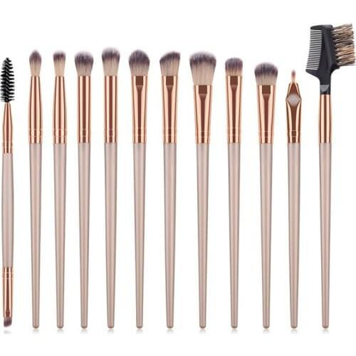 12pcs Makeup Brush Set Powder Blending Blush Soft Synthetic Hair Cosmetics Foundation
