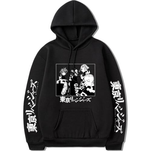 New Anime Tokyo Revengers Cosplay Hoodies Sano Manjiro Hanagaki Takemichi Baji Keisuke Hooded Sweatshirts S-XXXXL Size Pullovers