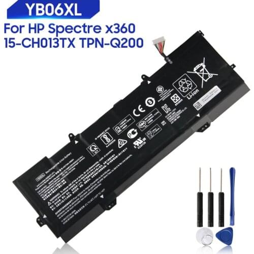 Original Replacement Battery For HP Spectre X360 15-CH013TX TPN-Q200 YB06XL HSTNN-DB8H 15-CH001NC Genuine Tablet Battery 84.08Wh