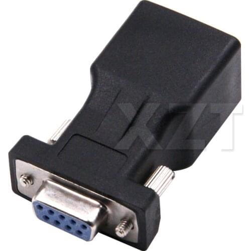 COM Port to LAN Ethernet Port Converter DB9 RS232 Female to RJ45 Female Adapter 1pcs Requires no external power