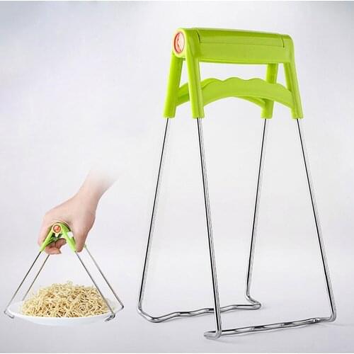 Kitchen Stainless Steel Foldable Hot Dish Plate Bowl Clip Pots Gripper Microwave Oven Dishes Bowl Clamp Lifting Device Claw Hold