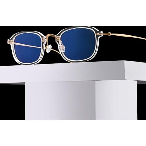 Titanium Square Glasses Frame Men Vintage Transparent Clear Eye Glasses Optical Prescription Eyeglasses Frames Eyewear Oculos